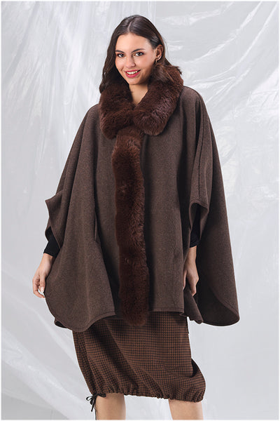 Poncho Pelo Marrón