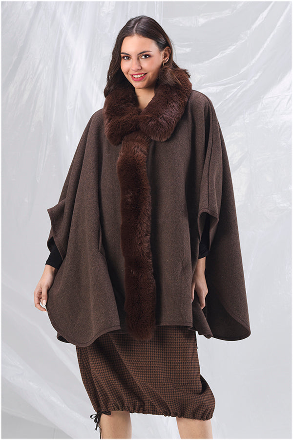 Poncho Pelo Marrón