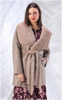 CHAQUETA CINTURON NUDO BEIGE
