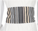 Sash with stripes in shades of gray and beige