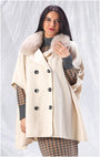 PONCHO BOTONES BEIGE