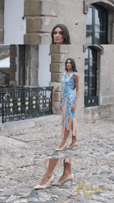 VESTIDO ESPAÑA AZUL CIELO