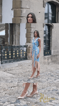 VESTIDO ESPAÑA AZUL CIELO