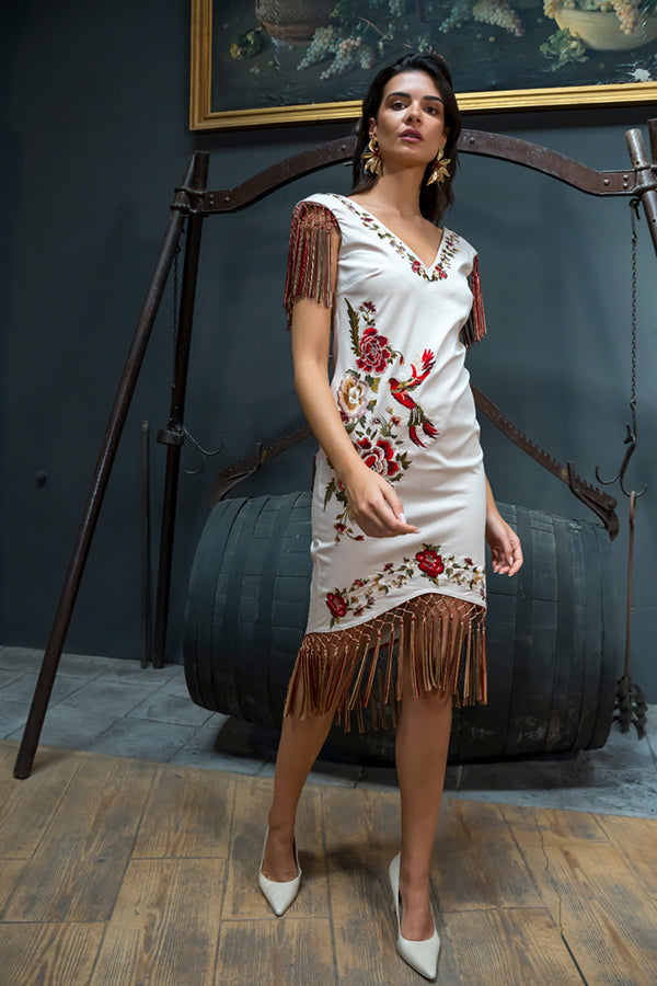 VESTIDO FLAMENCO MARFIL