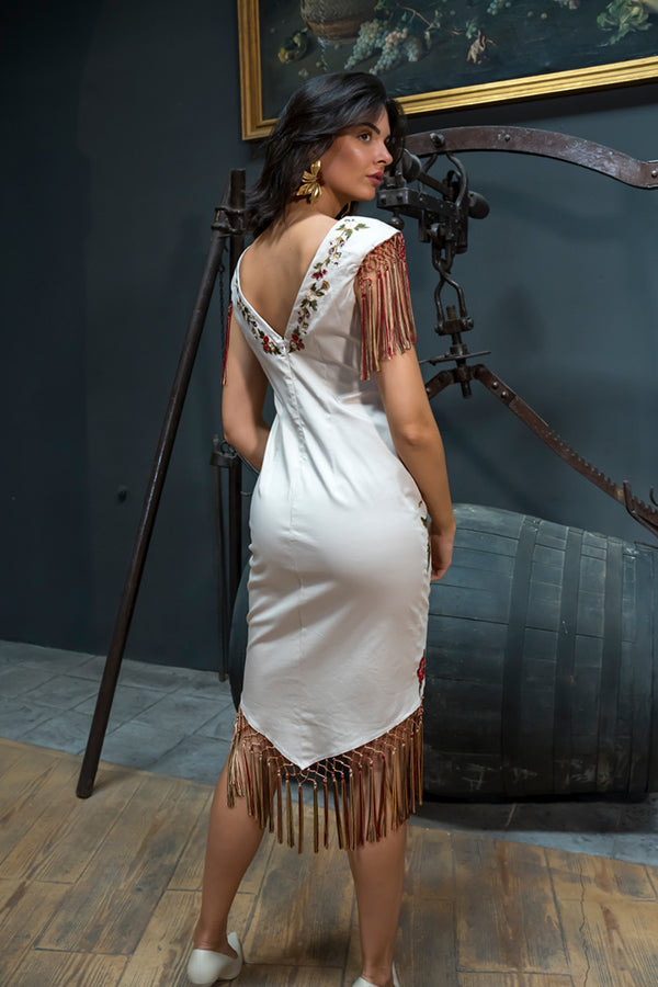 VESTIDO FLAMENCO MARFIL