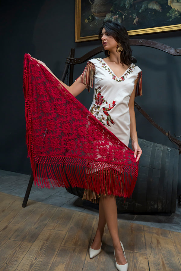 VESTIDO FLAMENCO MARFIL