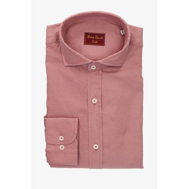 Camisa Lisa Burdeos Cuello Vestir