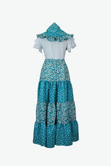 Conjunto Amapola En Verde Combinada con Flores