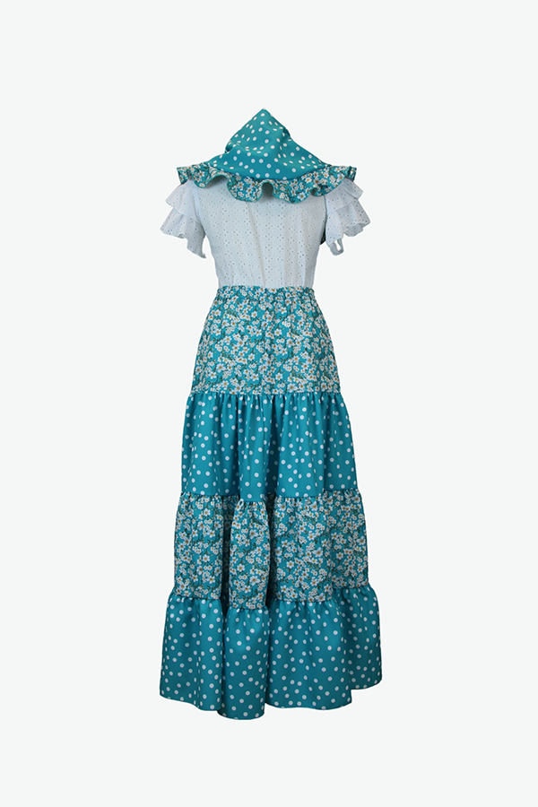 Conjunto Amapola En Verde Combinada con Flores