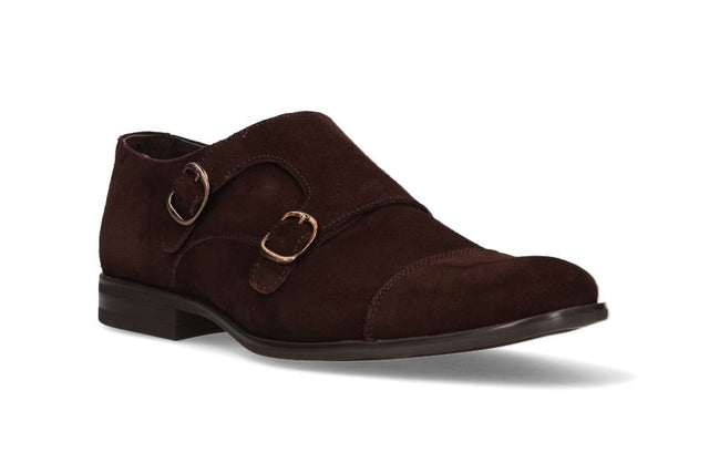 Zapato Doble Hebilla Marrón