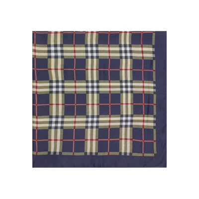 Blue Checkered Double Scarf