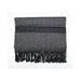 Wool Footrest Blanket Without Pocket Grey-Black