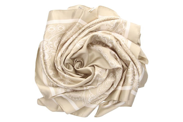 Beige Tones Ornaments Scarf
