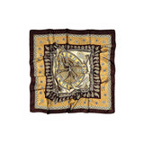 Ochre/Black Ornaments Scarf