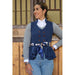 Galatea Blue Suede Vest