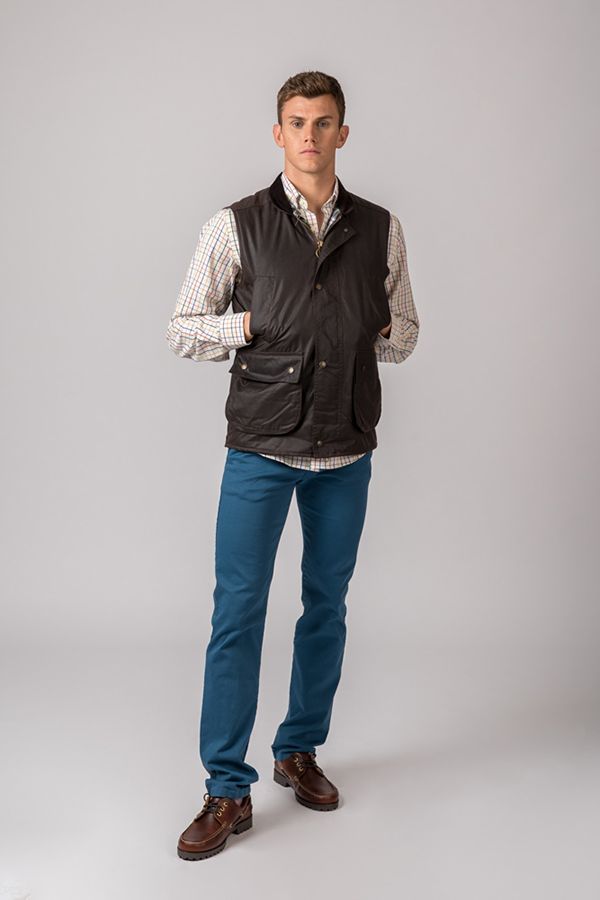 Chaleco Encerado York Gilet Marrón