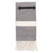 Canvas Footrest Blanket with Pocket B/W