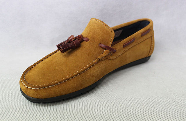 Mocasín Borlas Ante Camel