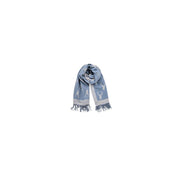 Écharpe bleu foncé à motif cerf