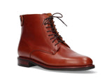 Short boot with rear zipper, bronze Valverde del Camino