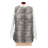 Chaleco Mujer Pelo Gris Trasera Tricot