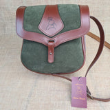 Large Leather/Green Crossbody Bag