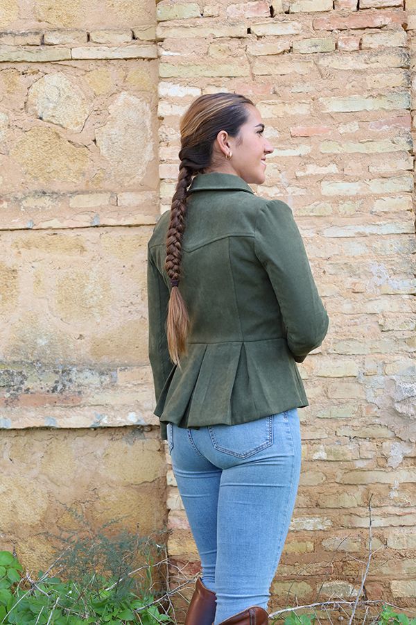 Chaqueta Paris Antelina Verde