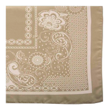 Écharpe ornementée aux tons beiges