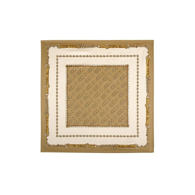 Beige Circles Scarf