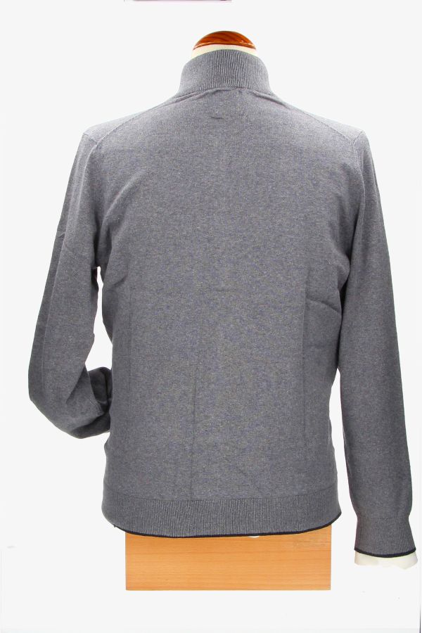 Basic Gray Zip Sweater