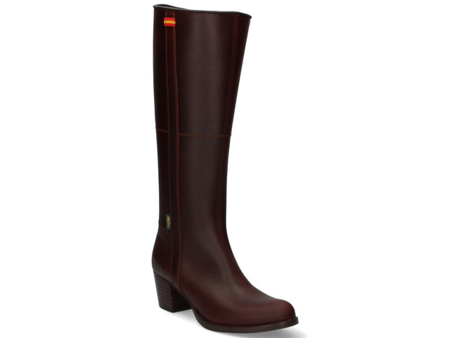 Bota Campera Cremallera Tacón Café Valverde del Camino