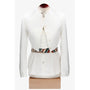 VESTE ET GILET FEMME EN TWILL BLANC CASSÉ