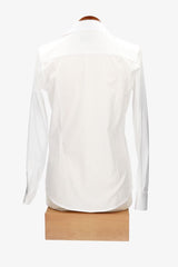 Camisa Mujer Popelín Blanco con Bordado Amazonas Marino