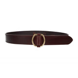 Dark Brown Cowhide Belt