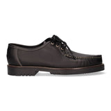 Black Lace-Up Moccasin