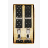Green Dress Suspender with White Polka Dots