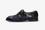 Two Buckles Antik Blue-Blue Herringbone Tuft