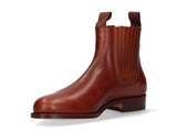 Short boot in natural with pleated gusset Valverde del Camino