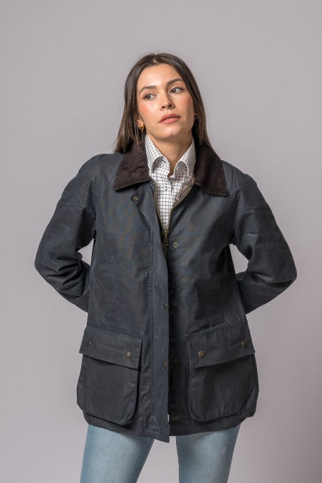 Chaqueta Encerada Clasica Marino
