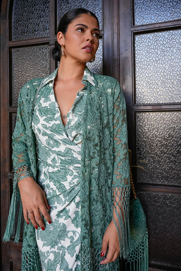 CHAQUETA SAETA VERDE AGUA