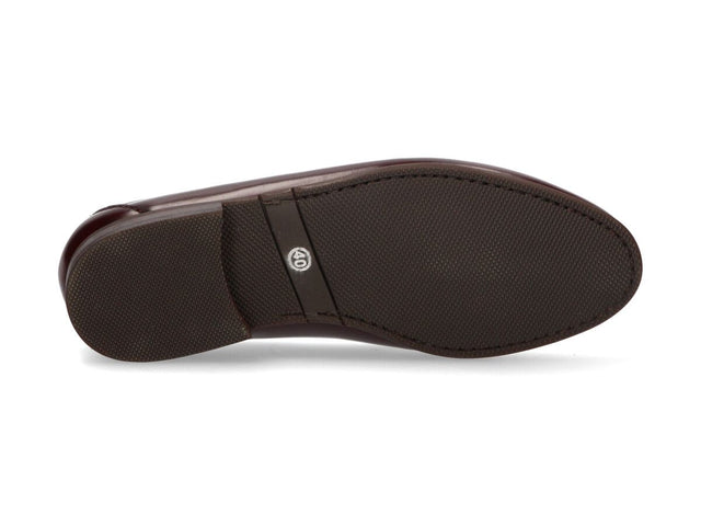 Mocasín Flecos y Borlas Burdeos
