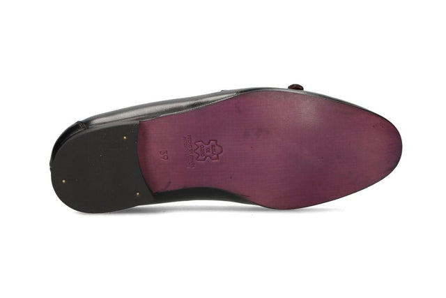 Black Double Buckle Moccasin