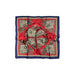 Red Scarf with Navy Border