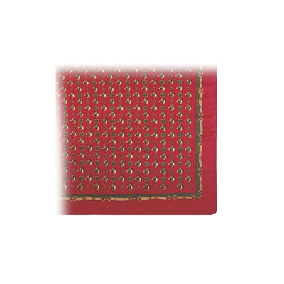 Red Scarf with Horse Print