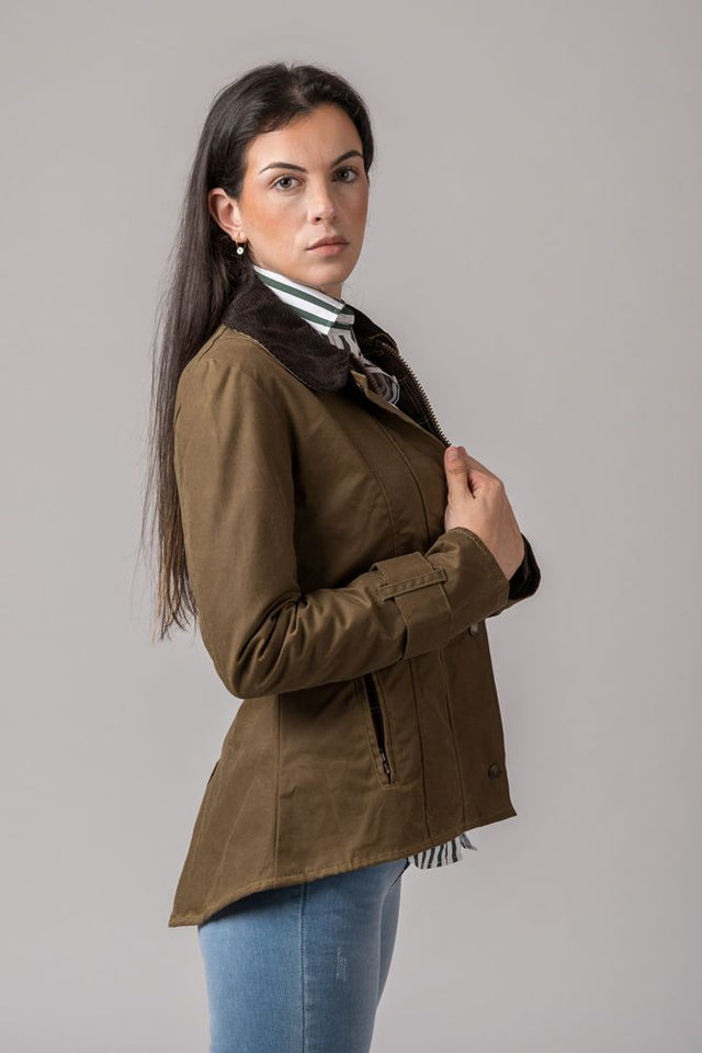 Chaqueta Encerada Ambre Camel
