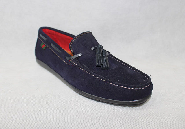 Navy Suede Tassel Loafer