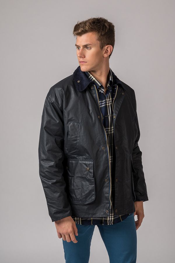 Chaqueta Encerada Burley Azul Marino