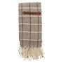 Wool Footboard Blanket with Brown Check Pocket