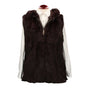 BROWN HOODED VEST