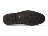 Black Leather Blucher with Rubber Sole